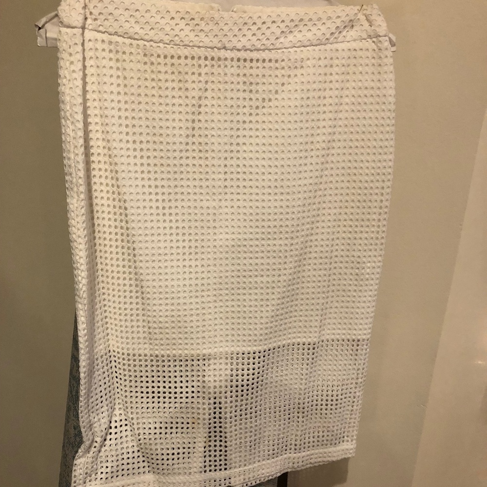 Trina Turk White Eyelet A-line Skirt